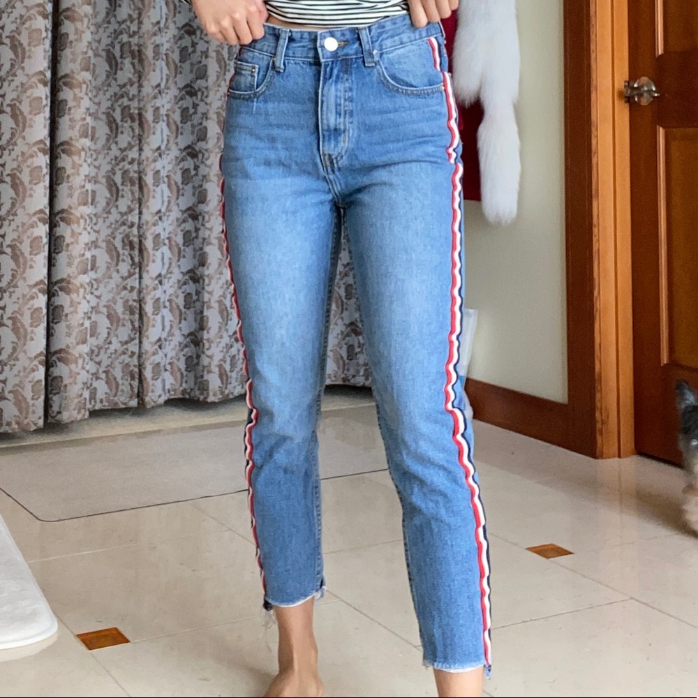 Nasty Gal Striped Jean